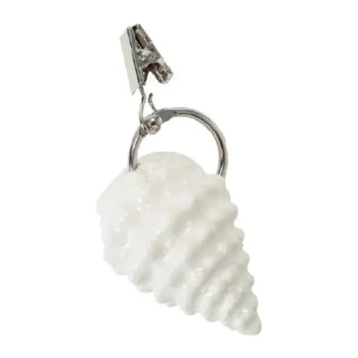 Lexington Konkylie Dugklemme H 3,5 cm - Stentøj - Hvid