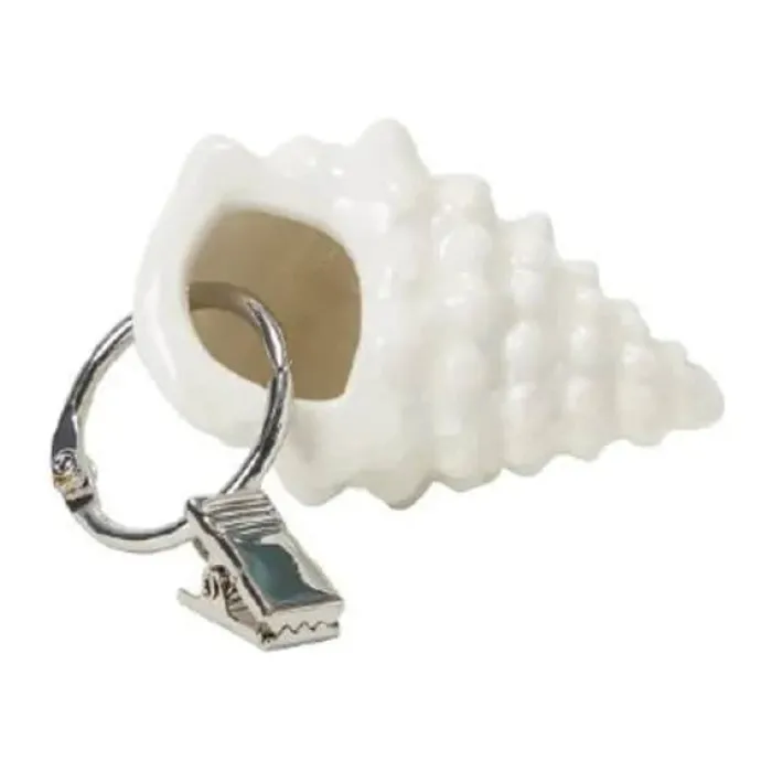 Lexington Konkylie Dugklemme H 3,5 cm - Stentøj - Hvid
