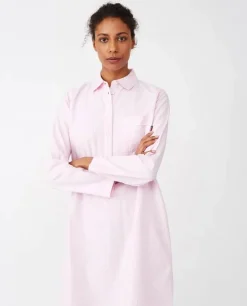 Lexington Pyjamasskjorte Organic Dame XL - Bomuld - Pink/White