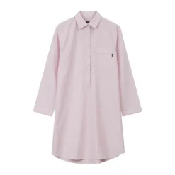 Lexington Pyjamasskjorte Organic Dame M - Bomuld - Pink/White