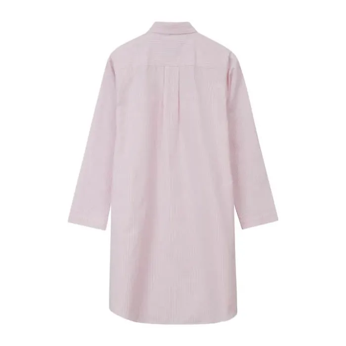 Lexington Pyjamasskjorte Organic Dame M - Bomuld - Pink/White