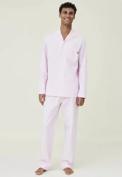 Lexington Pyjamassæt Organic XL - Bomuld - Pink/White