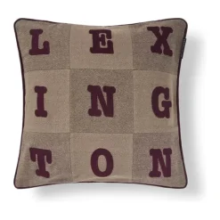 Lexington Pyntepudebetræk B 50 x L 50 cm - Økologisk bomuld - Beige/brun