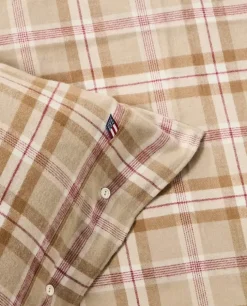Lexington Sengetøj B 140 x L 200 cm - Bomuldsflonel - Fudge/beige