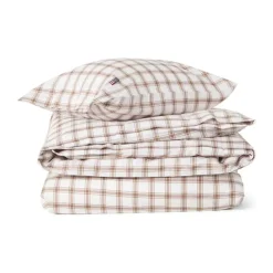 Lexington Sengetøj B 140 x L 200 cm - Bomuld - Hvid/fudge