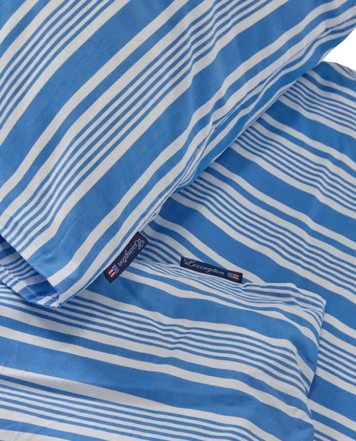 Lexington Sengetøj B 200 x L 220 cm - Bomuld - Blå/hvid