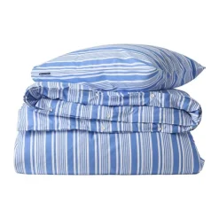 Lexington Sengetøj B 200 x L 220 cm - Bomuld - Blå/hvid