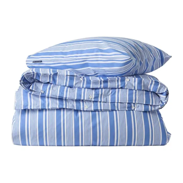 Lexington Sengetøj B 200 x L 220 cm - Bomuld - Blå/hvid