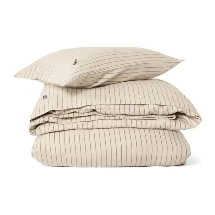 Lexington Sengetøj B 140 x L 200 cm - Bomuldsflonel - Beige/brun