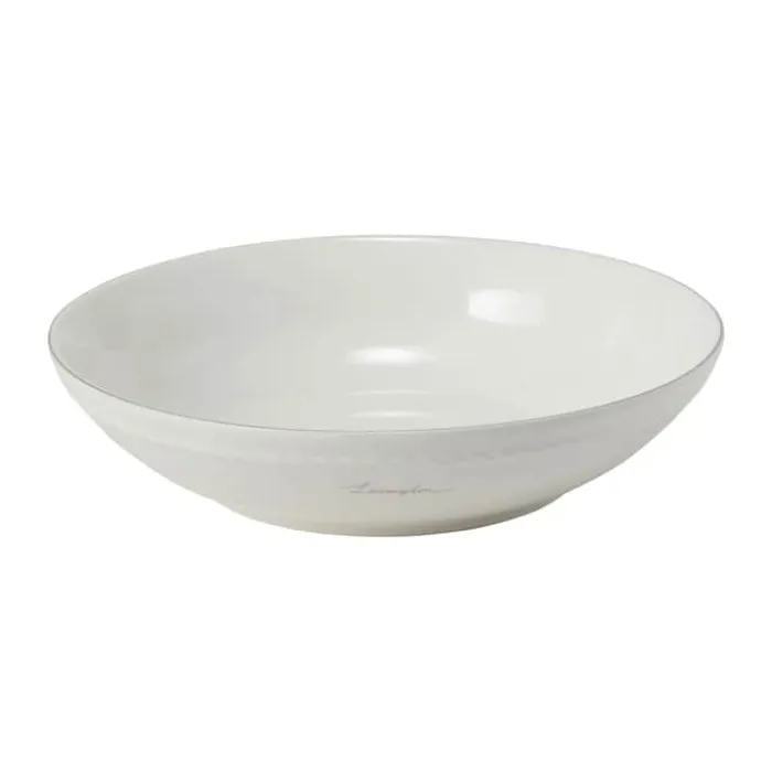 Lexington Serveringsskål Ø 22 x H 5,5 cm - Porcelæn - White/Beige