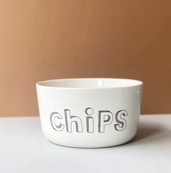 Liebe Skål - Chips Ø 19 cm - Porcelæn - Hvid