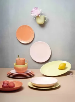 Life In Colour Confetti Desserttallerken Ø 21 cm - Porcelæn - Apricot