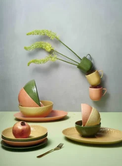 Life In Colour Confetti Krus 35 cl - Porcelæn - Olive