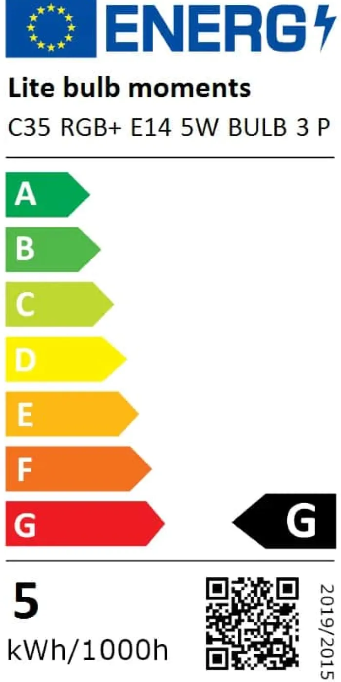 Lite Bulb Moments RGBW Lyspære - 3 stk. H 10,6 cm - E14 - Hvid