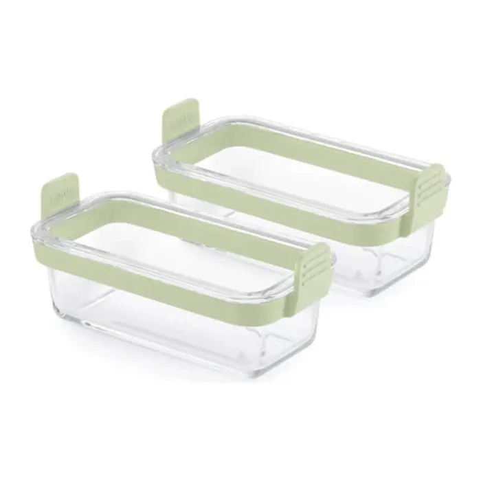 Lékué Airfryer-form - 2 stk. H 9 x B 20 x L 9 cm - Glas - Klar