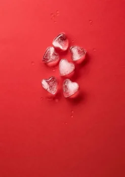Lékué Isterningeform Hjerte B 22 x L 11,3 cm - Gummi - Rød