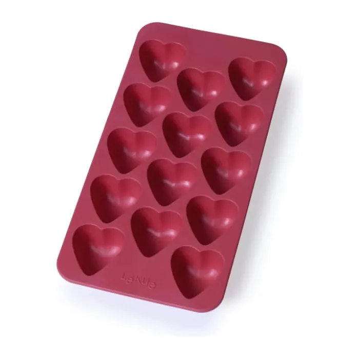 Lékué Isterningeform Hjerte B 22 x L 11,3 cm - Gummi - Rød