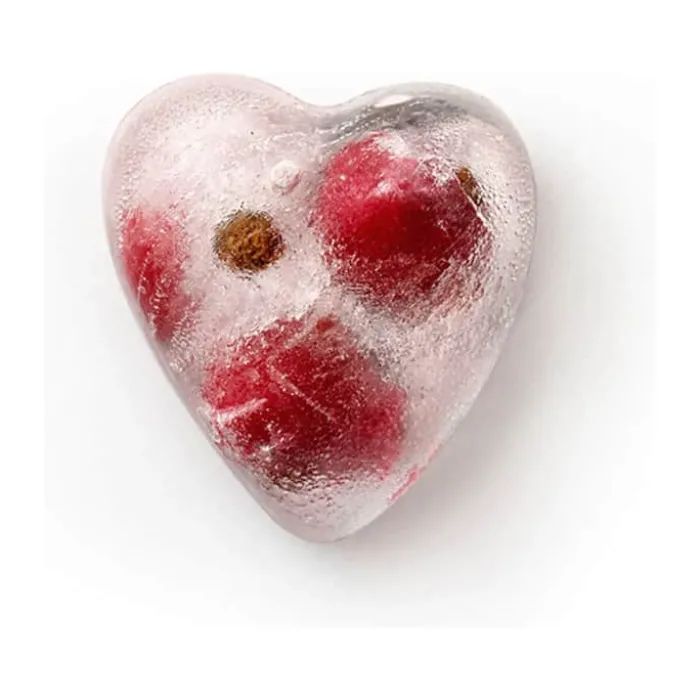 Lékué Isterningeform Hjerte B 22 x L 11,3 cm - Gummi - Rød