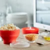 Lékué Popcornmaker - 2 stk. Ø 12,7 cm - BPA-fri plastik - Rød
