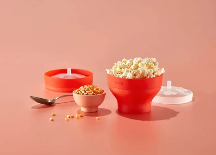 Lékué Popcornmaker - 2 stk. Ø 12,7 cm - BPA-fri plastik - Rød