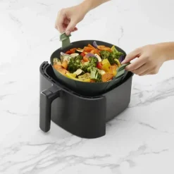 Lékué Silikonekurv til Airfryer B 22 x L 22 cm - Silikone - Grå