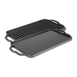Lodge Cast Iron Chef Collection Stegeplade B 25 x L 50 cm - Støbejern - Sort