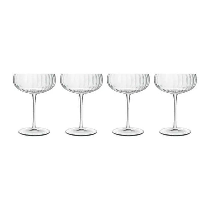 Luigi Bormioli Optica Champagneskål - 4 stk. 30 cl - Glas - Klar