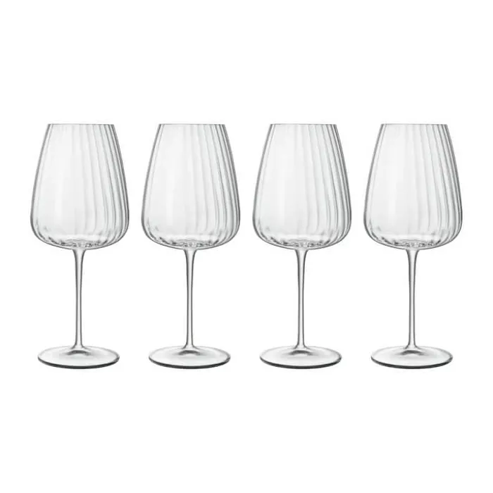 Luigi Bormioli Optica Rødvinsglas - 4 stk. 70 cl - Glas - Klar