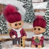 Lykketrold Familien Grandam - Onkel H 19 cm - Specialkeramik - Rød