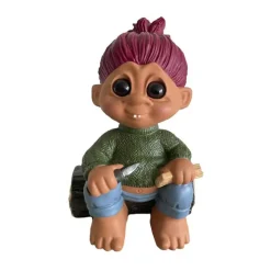 Lykketrold Familien Grandam Nisse H 50 cm - Special keramik - Rød