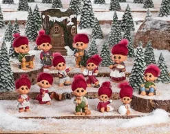 Lykketrold Familien Grandam Figur - Lykketræ H 12 cm - Specialkeramik - Grøn