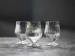 Lyngby Glas Ane Vandglas på fod - 4 stk. 40 cl. - Krystalglas - Klar