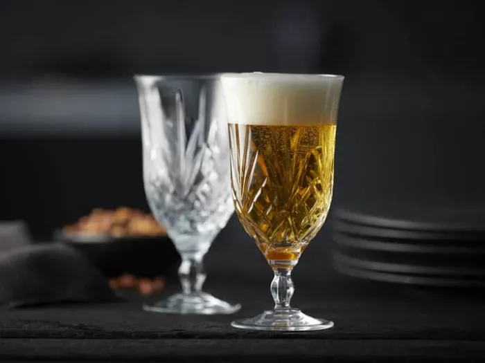 Lyngby Glas Melodia Ølglas - 4 stk. 40 cl - Krystalglas - Klar