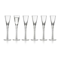 Lyngby Glas Snapseglas - 6 stk 2,5 cl - Mundblæst glas - Klar