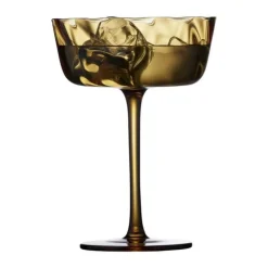 Lyngby Glas Vienna Champagneskål - 4 stk. 30 cl - Glas - Brun