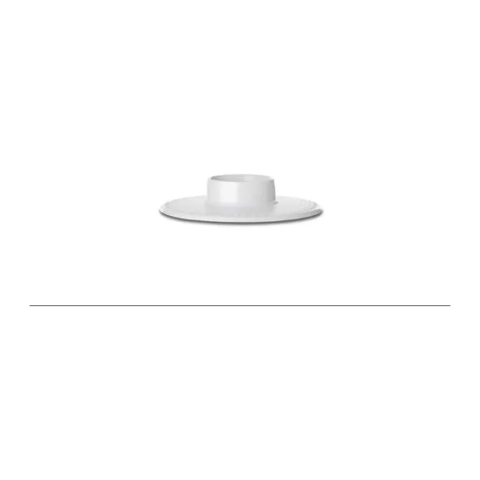 Lyngby Porcelæn Rhombe Bloklysestage Ø 14,5 cm - Porcelæn - Hvid