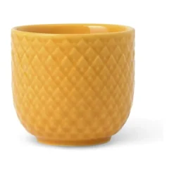 Lyngby Porcelæn Rhombe Color Æggebæger Ø 5 cm - Porcelæn - Gul