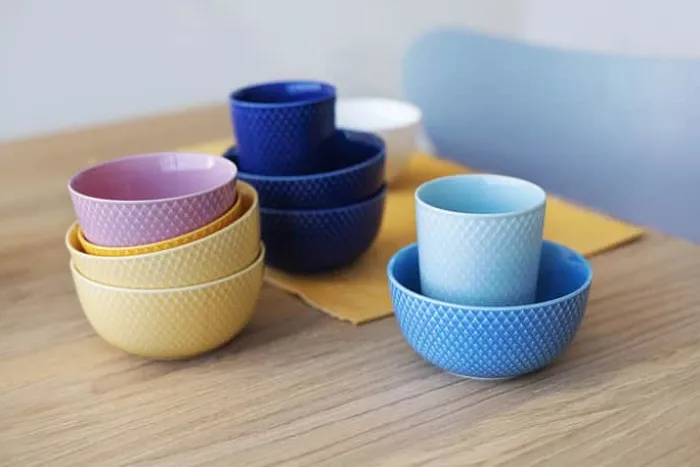Lyngby Porcelæn Rhombe Color Krus 33 cl - Porcelæn - Mørkeblå