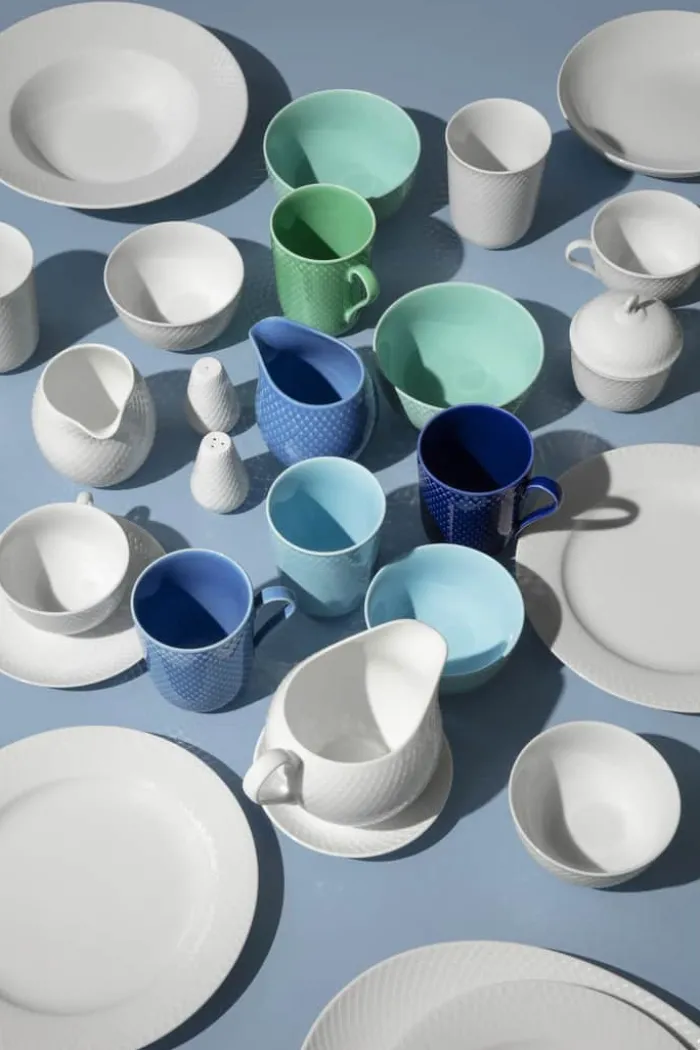Lyngby Porcelæn Rhombe Color Mælkekande 39 cl - Porcelæn - Blå