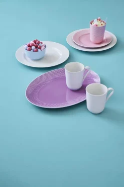 Lyngby Porcelæn Rhombe Color Serveringsfad B 26,5 x L 35 cm - Porcelæn - Lys lilla