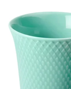Lyngby Porcelæn Rhombe Color Vase H 15 cm - Porcelæn - Aqua