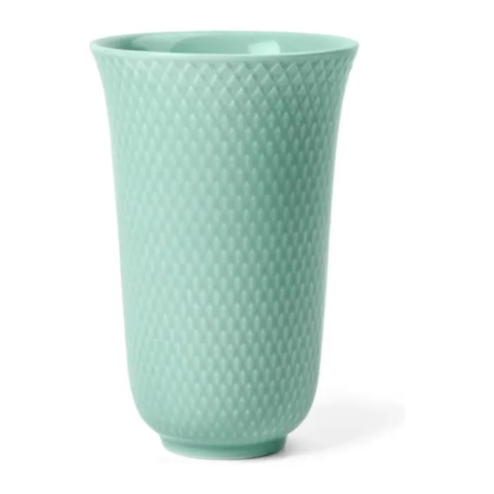 Lyngby Porcelæn Rhombe Color Vase H 15 cm - Porcelæn - Aqua