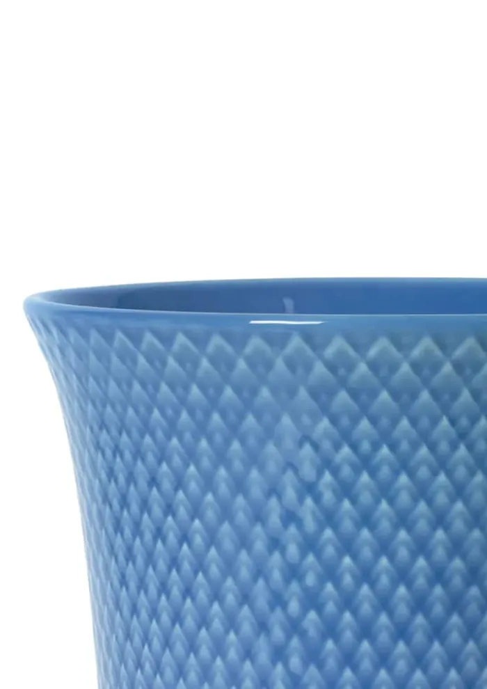 Lyngby Porcelæn Rhombe Color Vase H 20 cm - Porcelæn - Blå