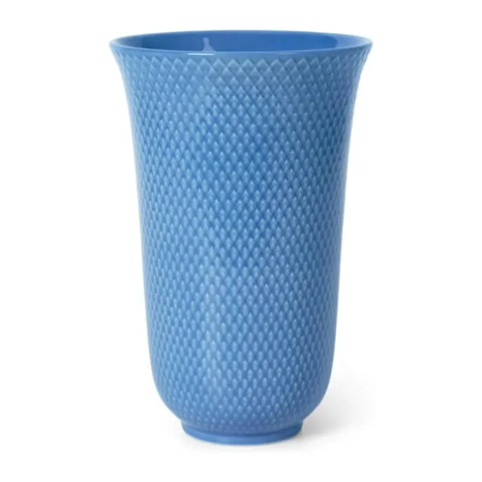 Lyngby Porcelæn Rhombe Color Vase H 20 cm - Porcelæn - Blå