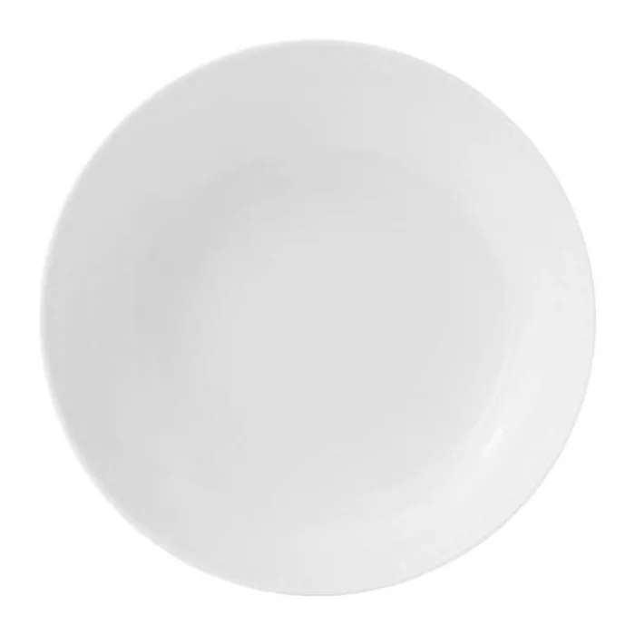 Lyngby Porcelæn Rhombe Dyb Tallerken Ø 20 cm - Porcelæn - Hvid