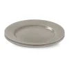 Lyngby Porcelæn Rhombe Earth Frokosttallerken - 2 stk Ø 23 cm - Porcelæn - Clay