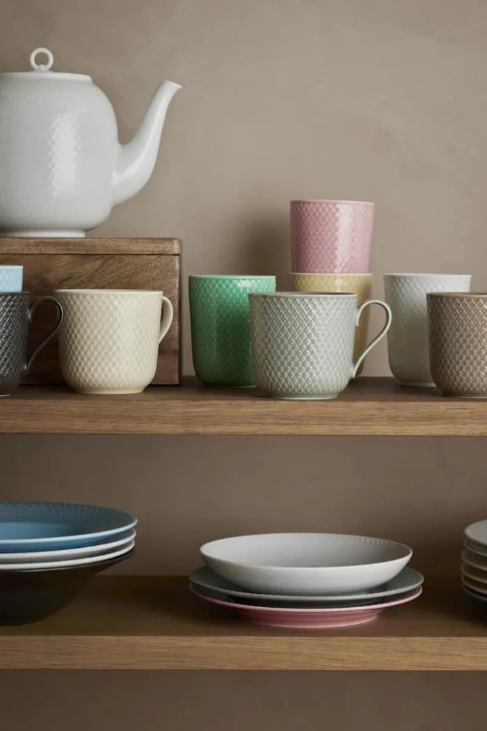 Lyngby Porcelæn Rhombe Earth Krus m. hank 39 cl - Porcelæn - Marble