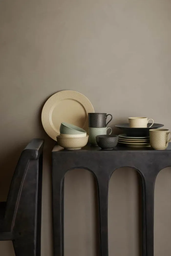 Lyngby Porcelæn Rhombe Earth Krus - 2 stk. 39 cl - Porcelæn - Clay/Slate