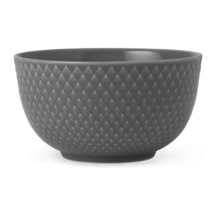 Lyngby Porcelæn Rhombe Earth Skål Ø 11 cm - Porcelæn - Slate