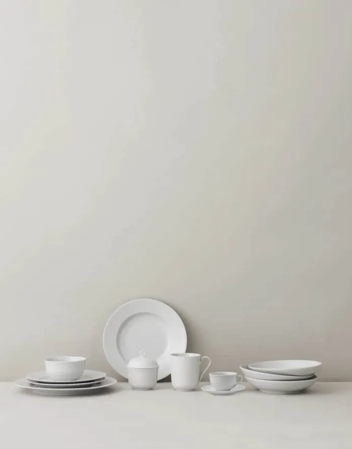Lyngby Porcelæn Rhombe Krus - 2 stk. 33 cl - Porcelæn - Hvid